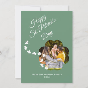 Minimalistisches Glückskleeblatt St. Patrick's Day Feiertagskarte