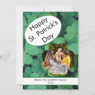 Minimalistisches Glückskleeblatt St. Patrick's Day Feiertagskarte