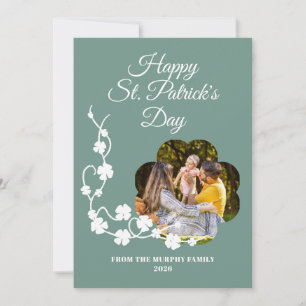Minimalistisches Glückskleeblatt St. Patrick's Day Feiertagskarte