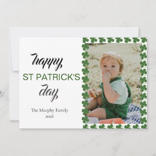 Minimalistisches Glückskleeblatt St. Patrick's Day Feiertagskarte