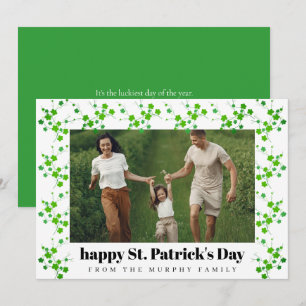 Minimalistisches Glückskleeblatt St. Patrick's Day Feiertagskarte