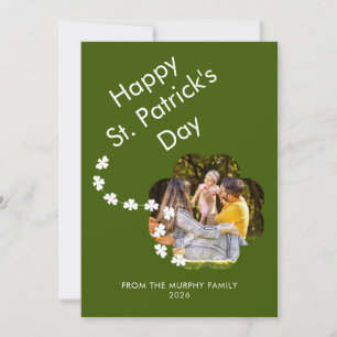 Minimalistisches Glückskleeblatt St. Patrick's Day Feiertagskarte