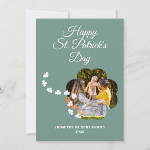 Minimalistisches Glückskleeblatt St. Patrick's Day Feiertagskarte