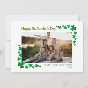 Minimalistisches Glückskleeblatt St. Patrick's Day Feiertagskarte