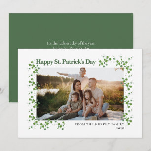 Minimalistisches Glückskleeblatt St. Patrick's Day Feiertagskarte