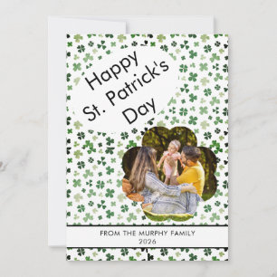 Minimalistisches Glückskleeblatt St. Patrick's Day Feiertagskarte