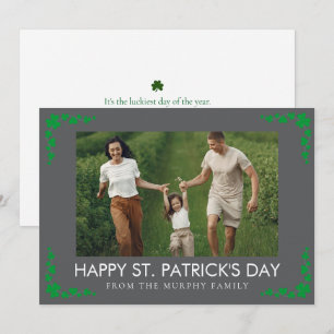 Minimalistisches Glückskleeblatt St. Patrick's Day Feiertagskarte