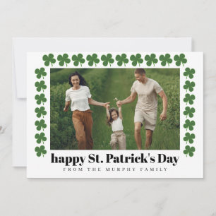 Minimalistisches Glückskleeblatt St. Patrick's Day Feiertagskarte