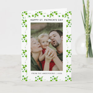 Minimalistisches Glückskleeblatt St. Patrick's Day Feiertagskarte