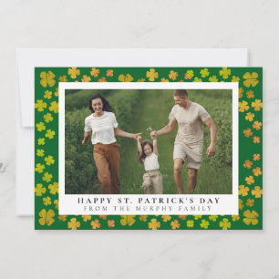 Minimalistisches Glückskleeblatt St. Patrick's Day Feiertagskarte