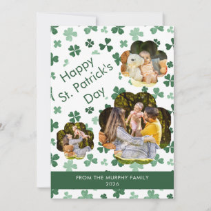 Minimalistisches Glückskleeblatt St. Patrick's Day Feiertagskarte