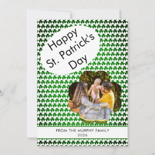 Minimalistisches Glückskleeblatt St. Patricks Day  Feiertagskarte