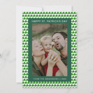 Minimalistisches Glückskleeblatt St. Patrick's Day Feiertagskarte