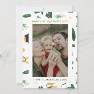 Minimalistisches Glückskleeblatt St. Patrick's Day Feiertagskarte