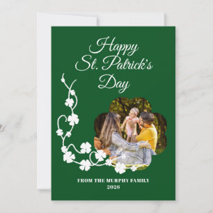 Minimalistisches Glückskleeblatt St. Patrick's Day Feiertagskarte