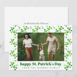 Minimalistisches Glückskleeblatt St. Patrick's Day Feiertagskarte