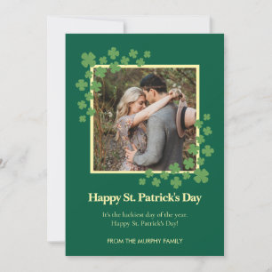 Minimalistisches Glückskleeblatt St. Patrick's Day Feiertagskarte