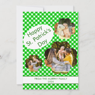 Minimalistisches Glückskleeblatt St. Patrick's Day Feiertagskarte