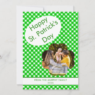 Minimalistisches Glückskleeblatt St. Patrick's Day Feiertagskarte