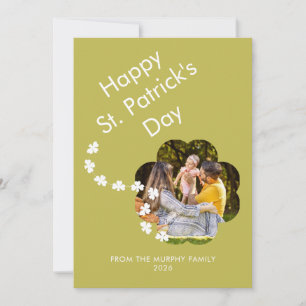 Minimalistisches Glückskleeblatt St. Patrick's Day Feiertagskarte