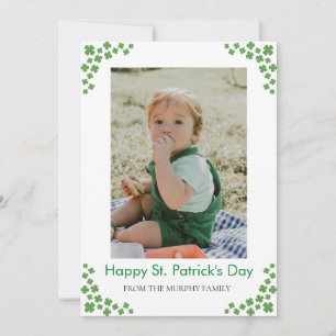 Minimalistisches Glückskleeblatt St. Patrick's Day Feiertagskarte