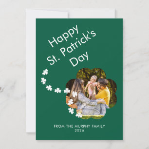 Minimalistisches Glückskleeblatt St. Patrick's Day Feiertagskarte
