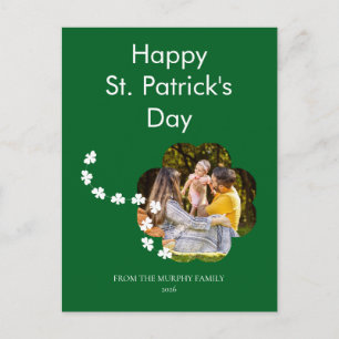 Minimalistisches Glückskleeblatt St. Patrick's Day Feiertagspostkarte