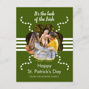 Minimalistisches Glückskleeblatt St. Patrick's Day Feiertagspostkarte