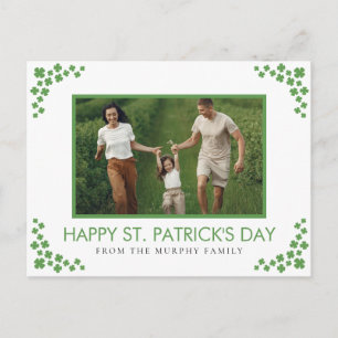 Minimalistisches Glückskleeblatt St. Patrick's Day Feiertagspostkarte
