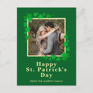 Minimalistisches Glückskleeblatt St. Patrick's Day Feiertagspostkarte