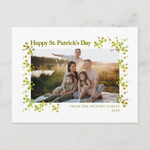 Minimalistisches Glückskleeblatt St. Patrick's Day Feiertagspostkarte
