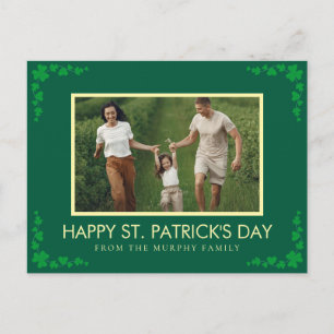 Minimalistisches Glückskleeblatt St. Patrick's Day Feiertagspostkarte