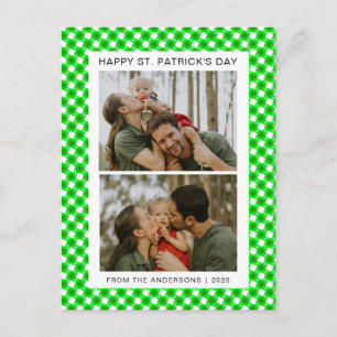 Minimalistisches Glückskleeblatt St. Patrick's Day Feiertagspostkarte