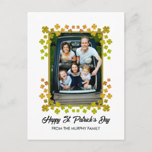 Minimalistisches Glückskleeblatt St. Patrick's Day Feiertagspostkarte
