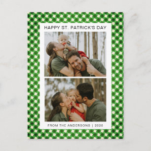 Minimalistisches Glückskleeblatt St. Patrick's Day Feiertagspostkarte