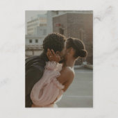 Minimalistisches Gold Arch Wedding Foto Vielen Dan Dankeskarte (Rückseite)