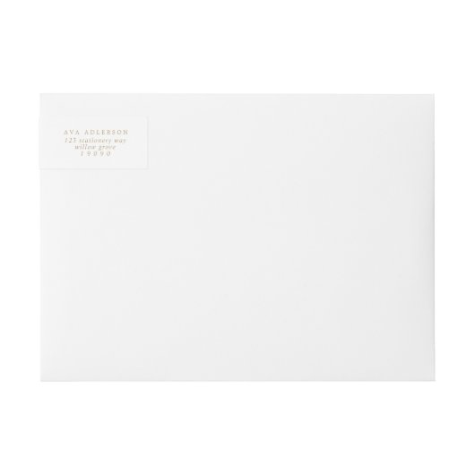 Minimalistisches Gold-Baby-Duschbad rund um das Et (Vorderseite)