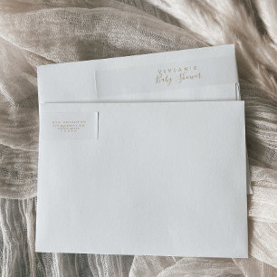 Minimalistisches Gold-Baby-Duschbad rund um das Et