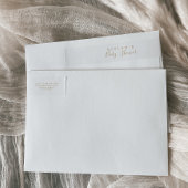 Minimalistisches Gold-Baby-Duschbad rund um das Et