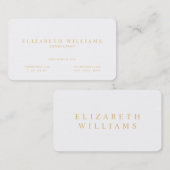 Minimalistisches Gold Beruflich Visitenkarte (Vorne/Hinten)