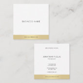 Minimalistisches Gold Berufliches Elegantes Schlic Quadratische Visitenkarte (Vorne/Hinten)