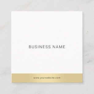Minimalistisches Gold Berufliches Elegantes Schlic Quadratische Visitenkarte