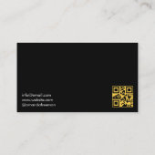 Minimalistisches Gold & Black House Kontur Real An Visitenkarte (Rückseite)