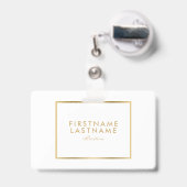 Minimalistisches Gold-Boder-Rahmen Ausweis (Rückseite mit Ausziehbar)