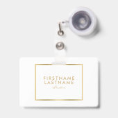 Minimalistisches Gold-Boder-Rahmen Ausweis (Vorderseite mit Ausziehbar)