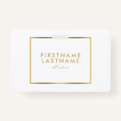 Minimalistisches Gold-Boder-Rahmen Ausweis (Vorderseite)