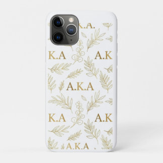 Minimalistisches Gold-Botanik-Linienkunst-Monogram Case-Mate iPhone Hülle