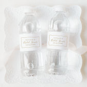 Minimalistisches Gold-Brautparty Wasserflaschenetikett