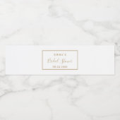 Minimalistisches Gold Bridal Water Flasche Wasserflaschenetikett (Einzelnes Label)