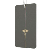 Minimalistisches Gold Caduceus Symbol Autolufterfrischer (Links)